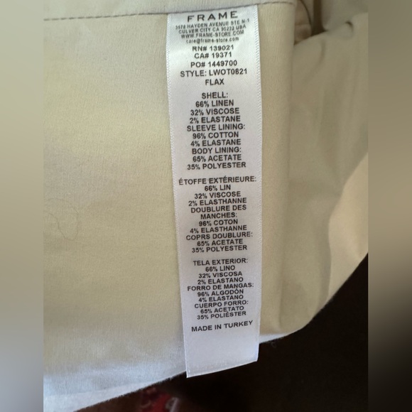 Frame cropped ivory colored jacket size M - Picture 4 of 4